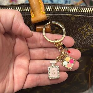 Keychain with Gold Accents